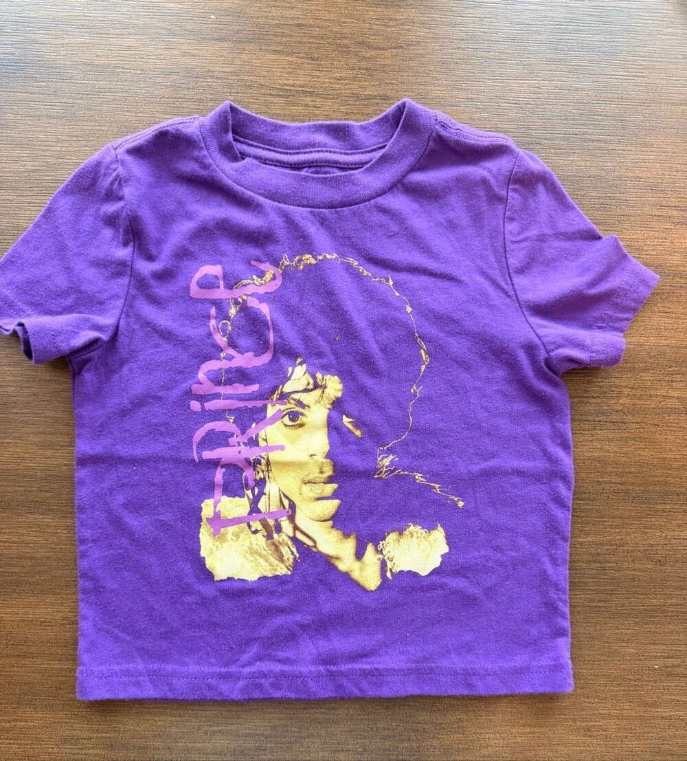 Prince Purple Rain Graphic T Shirt Toddler Kids Size 18 Months Short Sleeve